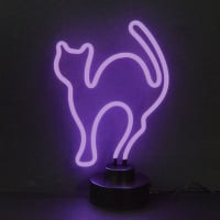 Purple Cat Desktop Neon Sign
