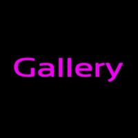 Purple Cursive Gallery Neon Sign