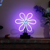 Purple Daisy Desktop Neon Sign