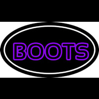 Purple Double Stroke Boots Neon Sign