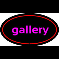 Purple Gallery Red Oval Neon Sign