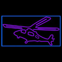 Purple Helicopter Neon Sign