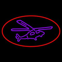 Purple Helicopter Neon Sign