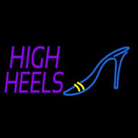 Purple High Heels With Sandal Neon Sign