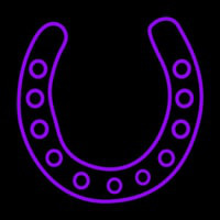 Purple Horseshoe Neon Sign