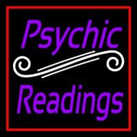 Purple Psychic Readings With Red Border Neon Sign