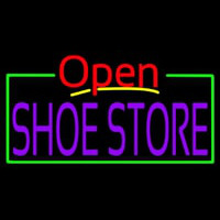 Purple Shoe Store Open Neon Sign