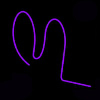 Purple Squiggle Neon Sign