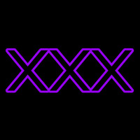 Purple X   Neon Sign