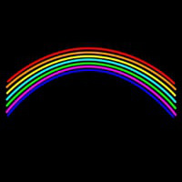 Rainbow Blank Neon Sign