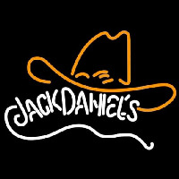 Rare Jack Daniels Whiskey Cowboy Hat Neon Sign