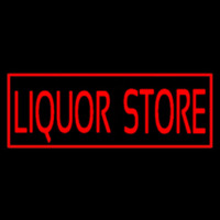 Rectange Liquor Store Neon Sign