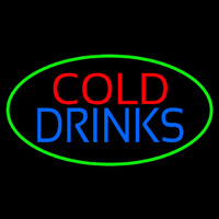 Rectangle Cold Drinks Neon Sign