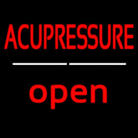 Red Acupressure Open White Line Neon Sign