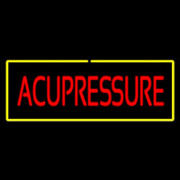 Red Acupressure With Yellow Border Neon Sign