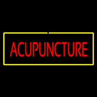 Red Acupuncture Yellow Neon Sign