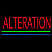 Red Alteration Blue Green Line Neon Sign