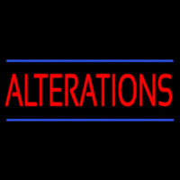 Red Alterations Blue Lines Neon Sign