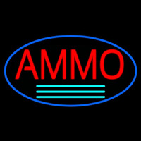 Red Ammo Turquoise Line Neon Sign