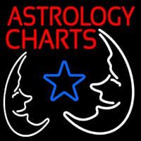 Red Astrology Charts Neon Sign