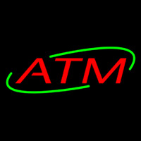 Red Atm Neon Sign