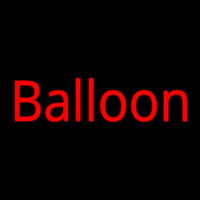 Red Balloon Cursive Neon Sign