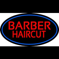 Red Barber Haircuts Neon Sign