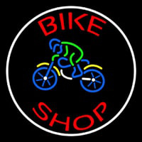 Red Bike Shop With Logo Neon Sign