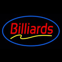 Red Billiards Blue Oval Neon Sign