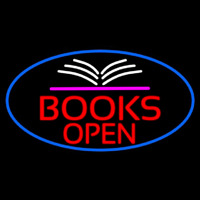 Red Books Open Neon Sign