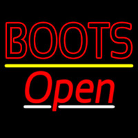 Red Boots Open Neon Sign