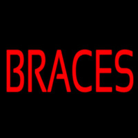Red Braces Neon Sign