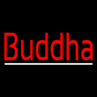 Red Buddha With Line Neon Sign