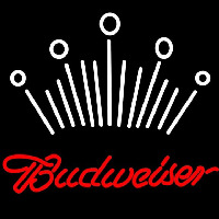 Red Budweiser White Crown Beer Sign Neon Sign