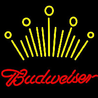 Red Budweiser Yellow Crown Beer Sign Neon Sign