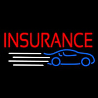 Red Car Insurance Neon Sign