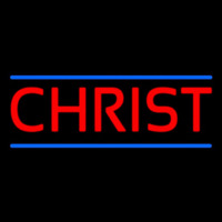 Red Christ With Line Neon Sign