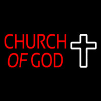 Red Church Of God Neon Sign