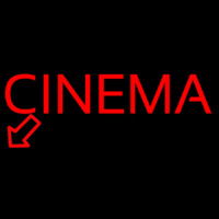 Red Cinema Here Neon Sign