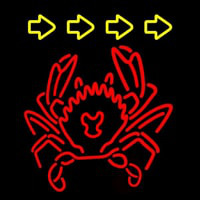 Red Crab Logo Neon Sign