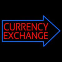 Red Currency E change With Arrow Neon Sign