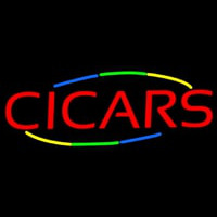 Red Deco Style Cigars Neon Sign