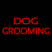 Red Dog Grooming Neon Sign