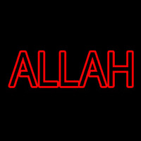 Red Double Stroke Allah Neon Sign