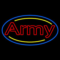 Red Double Stroke Army Neon Sign