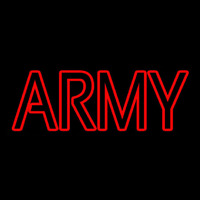 Red Double Stroke Army Neon Sign