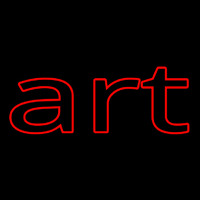 Red Double Stroke Art 2 Neon Sign