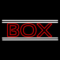 Red Double Stroke Bo  With White Line Neon Sign