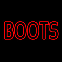 Red Double Stroke Boots Neon Sign