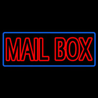 Red Double Stroke Mailbo  Neon Sign